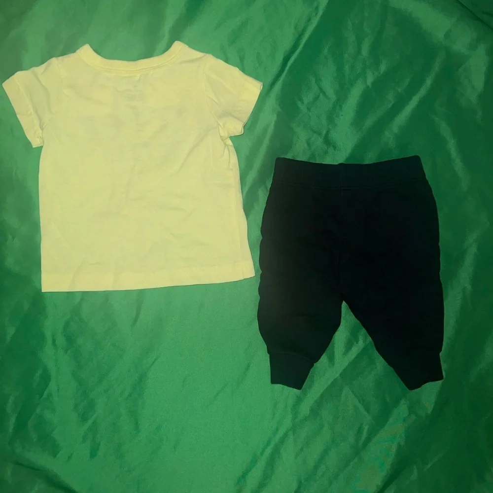 Carter's Little Brother Outfit- Green and Black size 3 Months